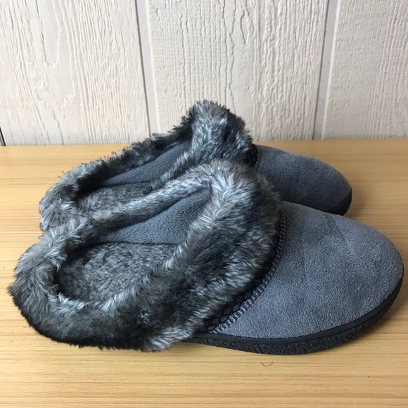 Isotoner Microsuede Addie Hoodback Ash Medium 8.5-9 - Picture 8 of 12